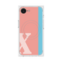 プレミアムスクエアケース with MagSafe［ オリジナル - initial color line - X pink ］