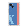 プレミアムスクエアケース with MagSafe［ オリジナル - initial color line - X blue ］