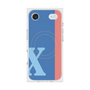 プレミアムスクエアケース with MagSafe［ オリジナル - initial color line - X blue ］