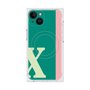 プレミアムスクエアケース with MagSafe［ オリジナル - initial color line - X green ］