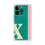 プレミアムスクエアケース with MagSafe［ オリジナル - initial color line - X green ］
