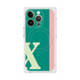 プレミアムスクエアケース with MagSafe［ オリジナル - initial color line - X green ］