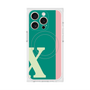 プレミアムスクエアケース with MagSafe［ オリジナル - initial color line - X green ］