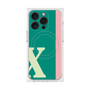 プレミアムスクエアケース with MagSafe［ オリジナル - initial color line - X green ］