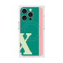 プレミアムスクエアケース with MagSafe［ オリジナル - initial color line - X green ］