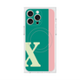 プレミアムスクエアケース with MagSafe［ オリジナル - initial color line - X green ］