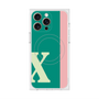 プレミアムスクエアケース with MagSafe［ オリジナル - initial color line - X green ］