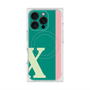 プレミアムスクエアケース with MagSafe［ オリジナル - initial color line - X green ］