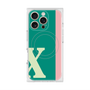 プレミアムスクエアケース with MagSafe［ オリジナル - initial color line - X green ］