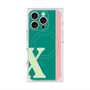 プレミアムスクエアケース with MagSafe［ オリジナル - initial color line - X green ］