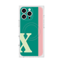プレミアムスクエアケース with MagSafe［ オリジナル - initial color line - X green ］