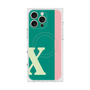 プレミアムスクエアケース with MagSafe［ オリジナル - initial color line - X green ］