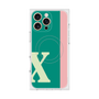 プレミアムスクエアケース with MagSafe［ オリジナル - initial color line - X green ］
