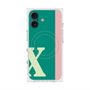 プレミアムスクエアケース with MagSafe［ オリジナル - initial color line - X green ］