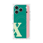 プレミアムスクエアケース with MagSafe［ オリジナル - initial color line - X green ］