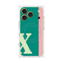 プレミアムスクエアケース with MagSafe［ オリジナル - initial color line - X green ］