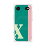 プレミアムスクエアケース with MagSafe［ オリジナル - initial color line - X green ］
