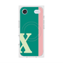 プレミアムスクエアケース with MagSafe［ オリジナル - initial color line - X green ］