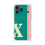 プレミアムスクエアケース with MagSafe［ オリジナル - initial color line - X green ］