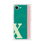 プレミアムスクエアケース with MagSafe［ オリジナル - initial color line - X green ］