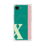 プレミアムスクエアケース with MagSafe［ オリジナル - initial color line - X green ］