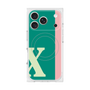プレミアムスクエアケース with MagSafe［ オリジナル - initial color line - X green ］