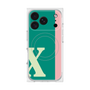 プレミアムスクエアケース with MagSafe［ オリジナル - initial color line - X green ］