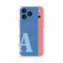 プレミアムスクエアケース with MagSafe［ オリジナル - initial color line - A blue ］