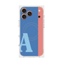 プレミアムスクエアケース with MagSafe［ オリジナル - initial color line - A blue ］