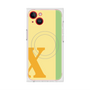 プレミアムスクエアケース with MagSafe［ オリジナル - initial color line - X yellow ］