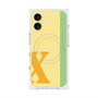 プレミアムスクエアケース with MagSafe［ オリジナル - initial color line - X yellow ］