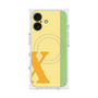 プレミアムスクエアケース with MagSafe［ オリジナル - initial color line - X yellow ］