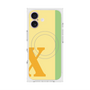プレミアムスクエアケース with MagSafe［ オリジナル - initial color line - X yellow ］