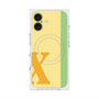 プレミアムスクエアケース with MagSafe［ オリジナル - initial color line - X yellow ］