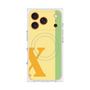 プレミアムスクエアケース with MagSafe［ オリジナル - initial color line - X yellow ］
