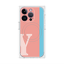プレミアムスクエアケース with MagSafe［ オリジナル - initial color line - Y pink ］