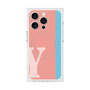 プレミアムスクエアケース with MagSafe［ オリジナル - initial color line - Y pink ］