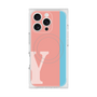 プレミアムスクエアケース with MagSafe［ オリジナル - initial color line - Y pink ］