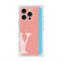 プレミアムスクエアケース with MagSafe［ オリジナル - initial color line - Y pink ］