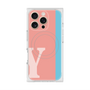 プレミアムスクエアケース with MagSafe［ オリジナル - initial color line - Y pink ］