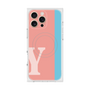 プレミアムスクエアケース with MagSafe［ オリジナル - initial color line - Y pink ］