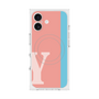 プレミアムスクエアケース with MagSafe［ オリジナル - initial color line - Y pink ］