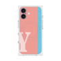 プレミアムスクエアケース with MagSafe［ オリジナル - initial color line - Y pink ］