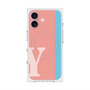 プレミアムスクエアケース with MagSafe［ オリジナル - initial color line - Y pink ］