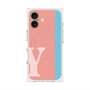 プレミアムスクエアケース with MagSafe［ オリジナル - initial color line - Y pink ］