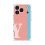 プレミアムスクエアケース with MagSafe［ オリジナル - initial color line - Y pink ］