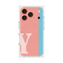 プレミアムスクエアケース with MagSafe［ オリジナル - initial color line - Y pink ］