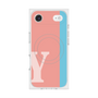 プレミアムスクエアケース with MagSafe［ オリジナル - initial color line - Y pink ］