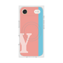 プレミアムスクエアケース with MagSafe［ オリジナル - initial color line - Y pink ］