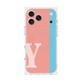 プレミアムスクエアケース with MagSafe［ オリジナル - initial color line - Y pink ］